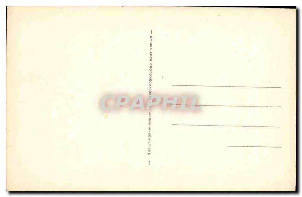 Interior da Igreja Nossa Senhora da Graça em Honfleur — Bilhete postal antigo n°39 — C° des Arts Photogéographiques - Verso
