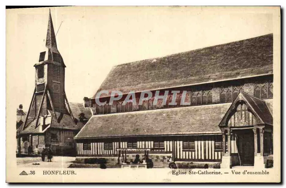 Honfleur — Igreja de Santa Catarina — Visão geral — n°36 - Frente