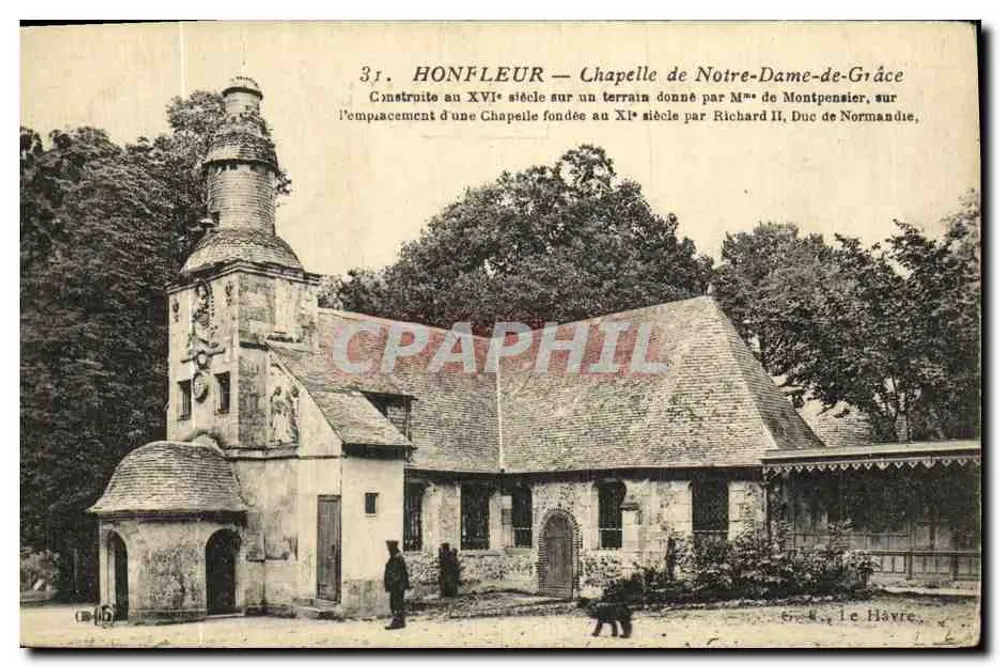 Honfleur — Capela de Nossa Senhora da Graça — Editor Le Havre, n° 16 - Frente