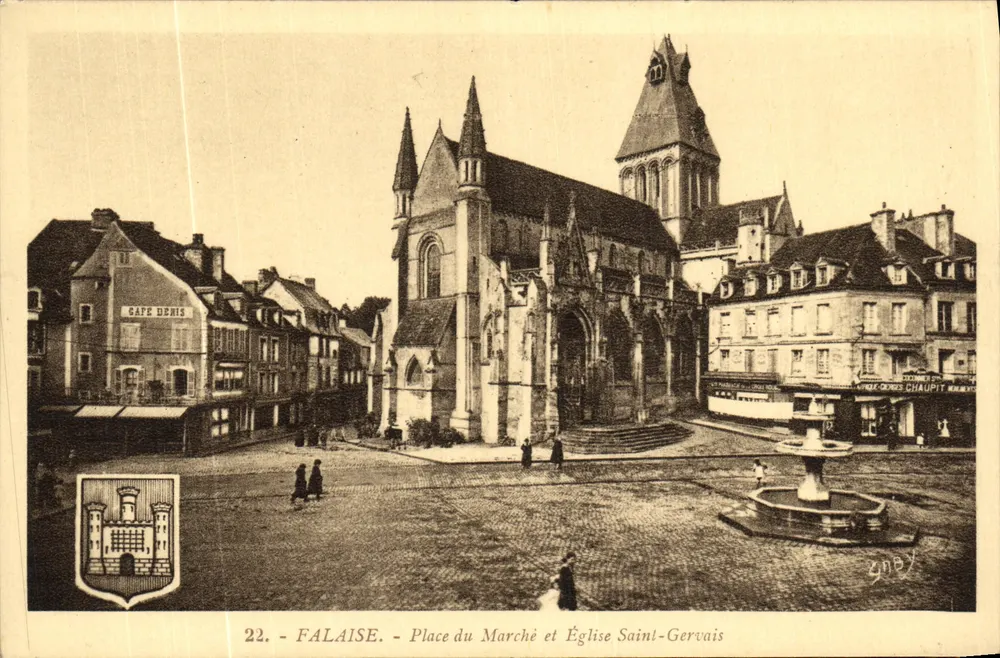 Falaise - Marktplatz und Kirche Saint-Gervais — Editionen Gaby, Nantes - Vorderseite