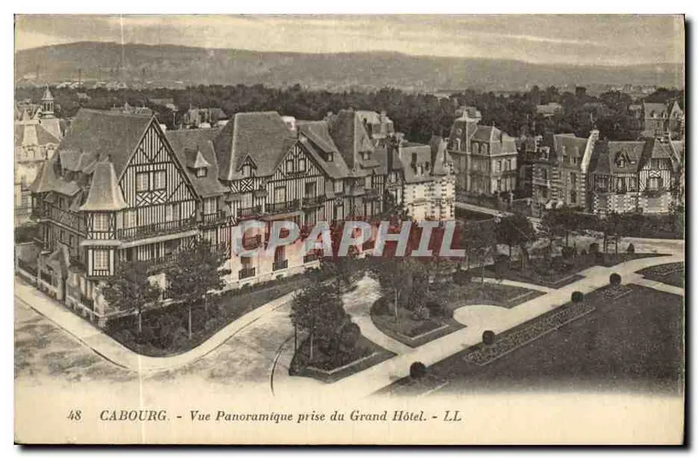 Cabourg — Panoramablick vom Grand Hôtel aus — LL - Vorderseite