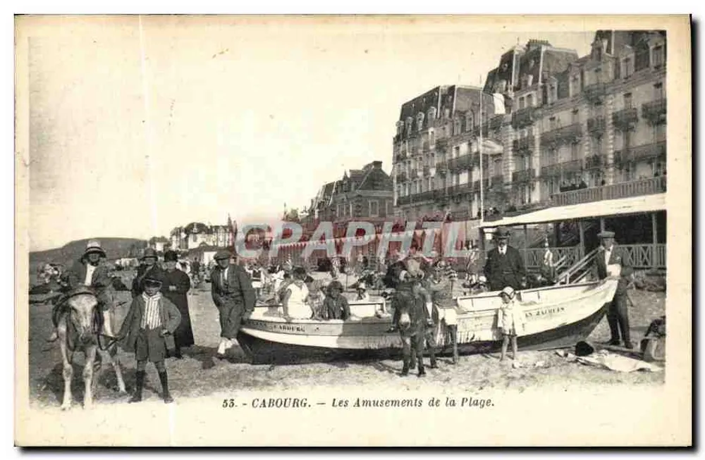 Cabourg — Zabawy na plaży — G. Arriand, wydawca - Awers