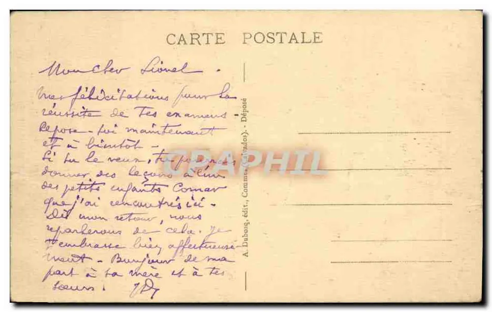 Bayeux - De Kathedraal - Binnenkant — A&D, n°12 - Achterkant