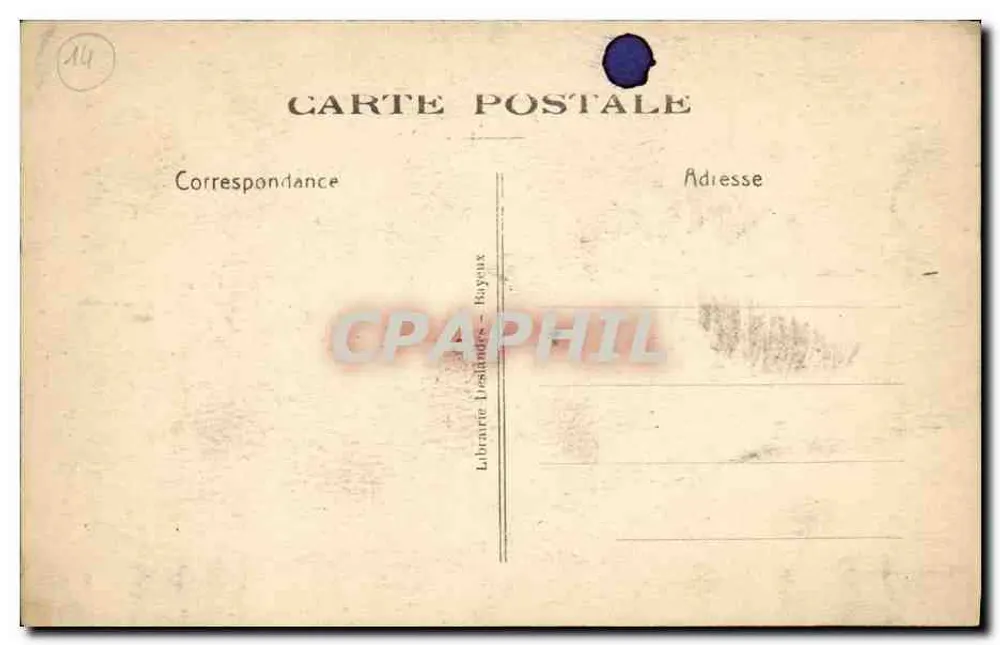 Kathedrale von Bayeux — Die Große Kirchenschiff und römischen Arcaden — Sammlung R.D. Nr. 250 - Rückseite