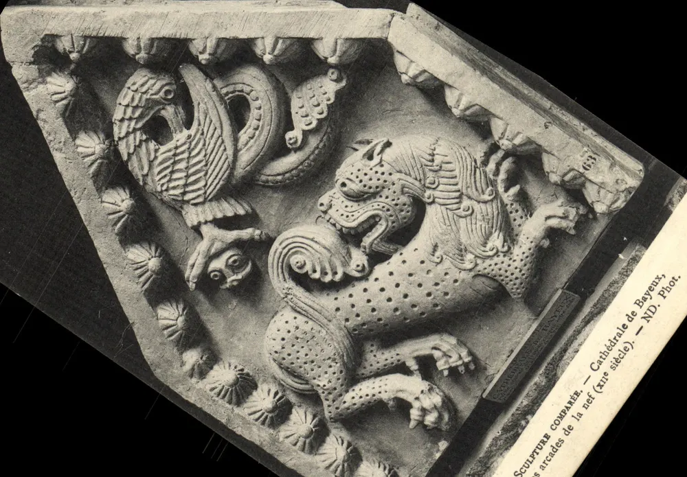 Ornamentale Skulptur der Kathedrale von Bayeux — 19. Jahrhundert — ND Phot. - Vorderseite