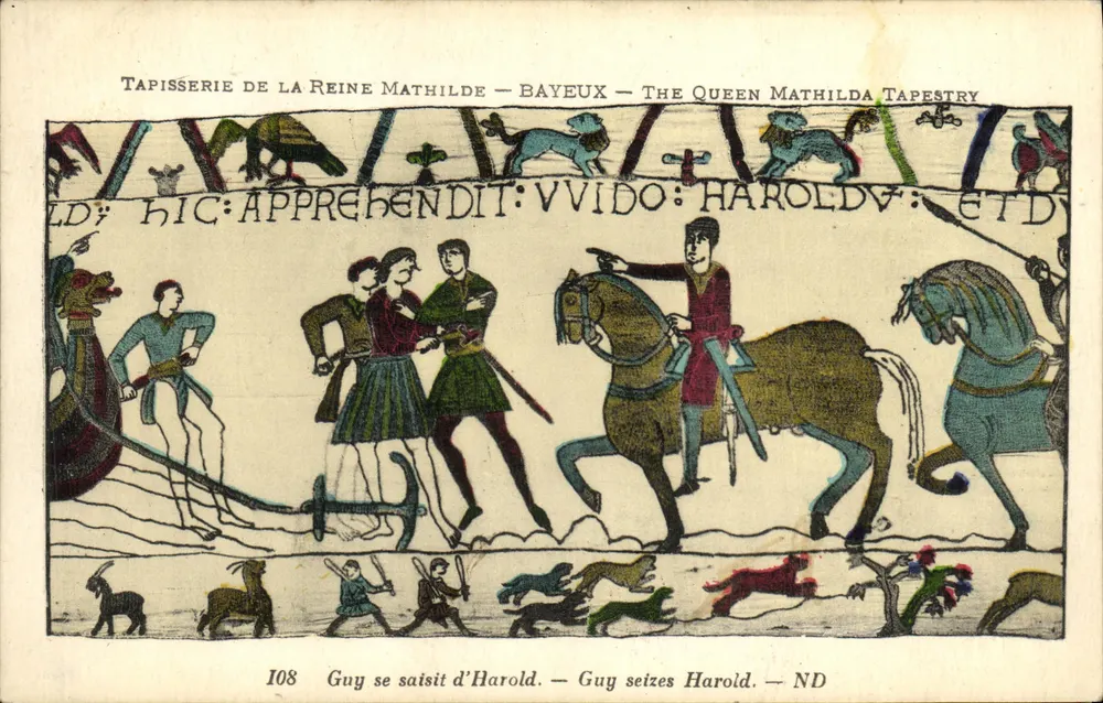 Tapisserie der Königin Mathilde — Bayeux — Die Tapisserie der Königin Mathilde — Guy ergreift Harold - Vorderseite