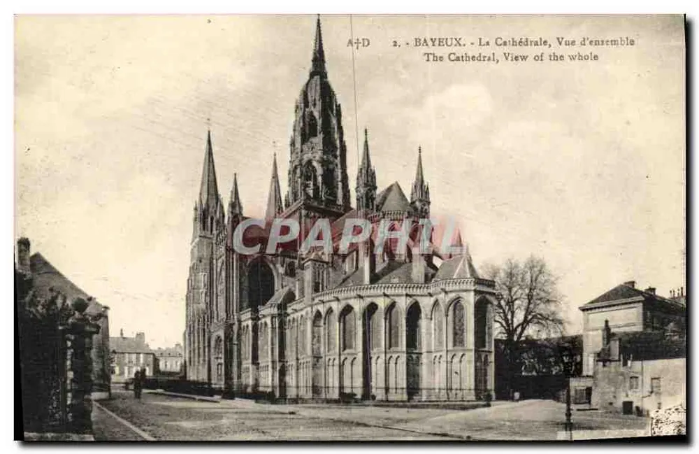 Bayeux - A Catedral, Vista geral — A. Dabouq, editor (Commercy) - Frente