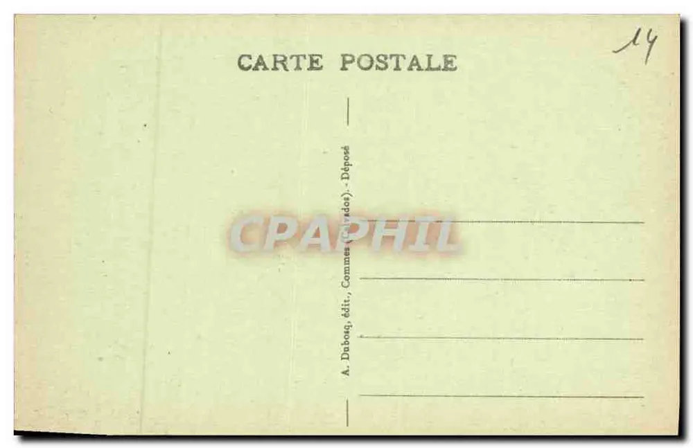 Bayeux - A Catedral, Vista geral — A. Dabouq, editor (Commercy) - Verso