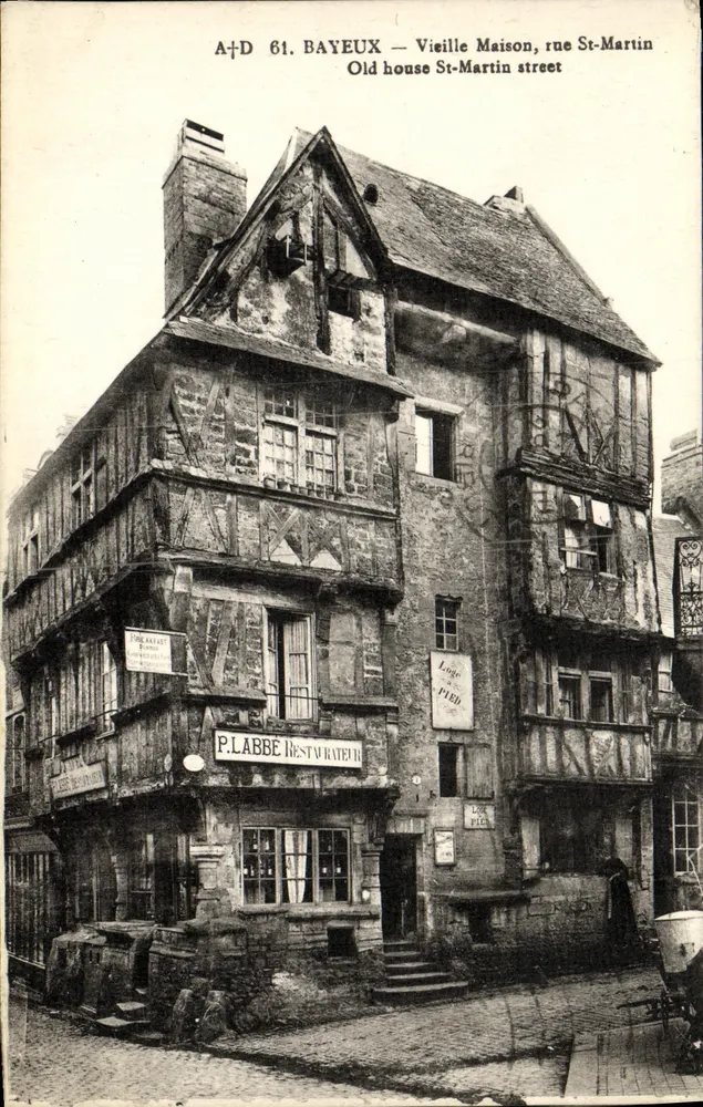 Bayeux — Altes Haus, Straße St-Martin — A+D 61 - Vorderseite