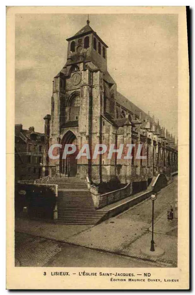 Lisieux — A Igreja de São Jacó — Edição Maurice Duvey, Lisieux - Frente