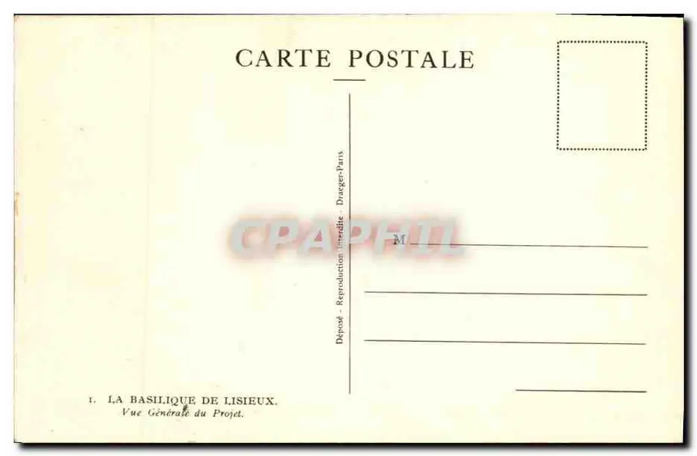 A Basílica de Lisieux — Vista Geral do Projeto — Drager-Paris - Verso