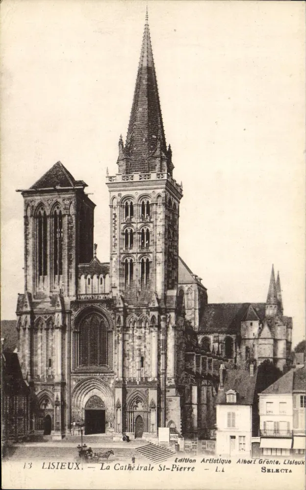 Lisieux — A Catedral de São Pedro — Edição Artística Albert Gréante, Lisieux, série SELECTA - Frente