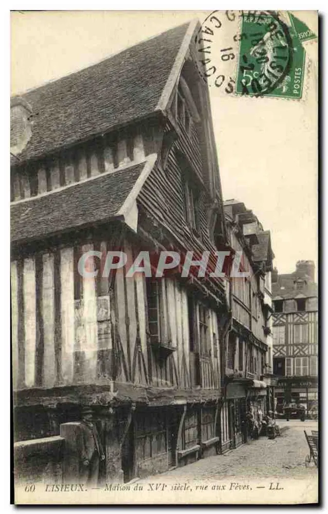 Lisieux — Haus aus dem 16. Jahrhundert, Rue aux Fèves — LL. - Vorderseite