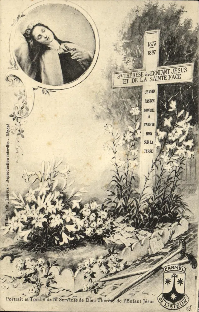 Grab der Schwester Thérèse des Kindes Jesu — Carmel von Lisieux — Fillion, Verlag Lisieux - Vorderseite