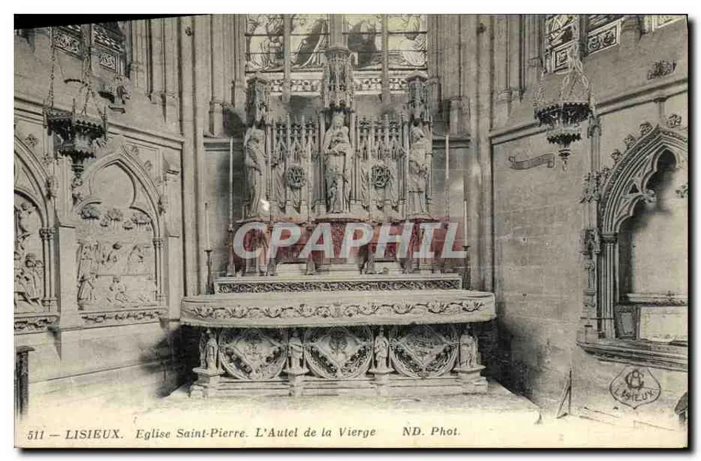 Lisieux — Kirche Saint-Pierre. Der Altar der Jungfrau — E. Asheux, Nr. 511 - Vorderseite