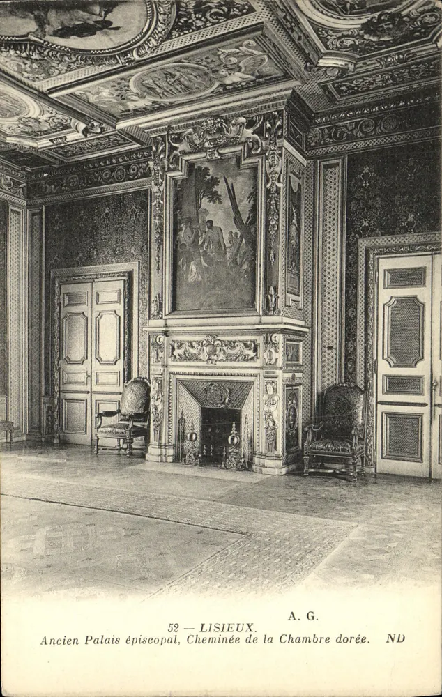 Lisieux — Ehemaliger Episkopaler Palast, Kamin der Goldenen Kammer — A.G. n°52 - Vorderseite