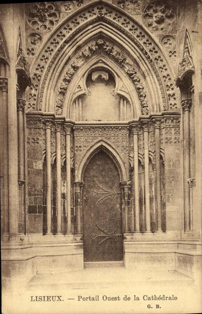 Lisieux — Westportal der Kathedrale — G. B. - Vorderseite