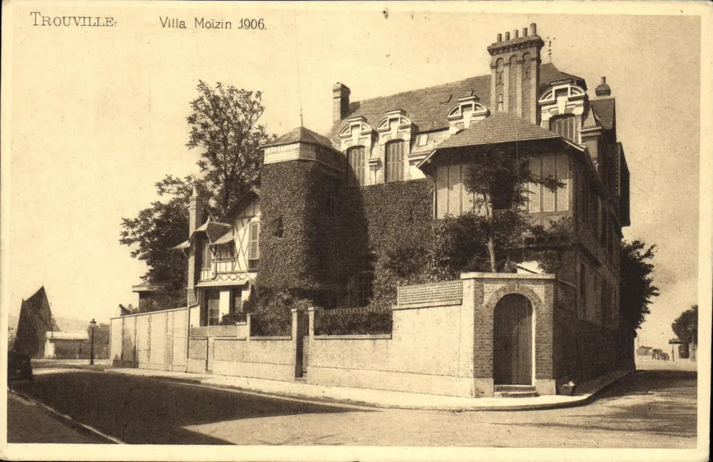 Trouville: Villa Moizin 1906 — Carte postale da Carte-Héliogravure R. O., Trouville - Frente