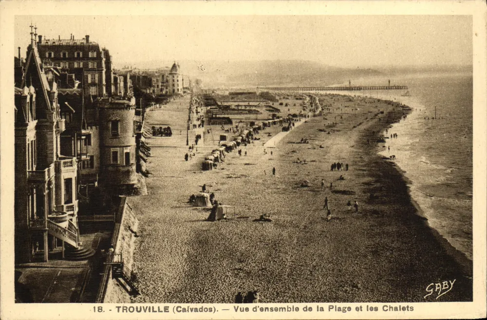 Trouville (Calvados) — Übersicht der Strand und Chalets — Gaby - Vorderseite