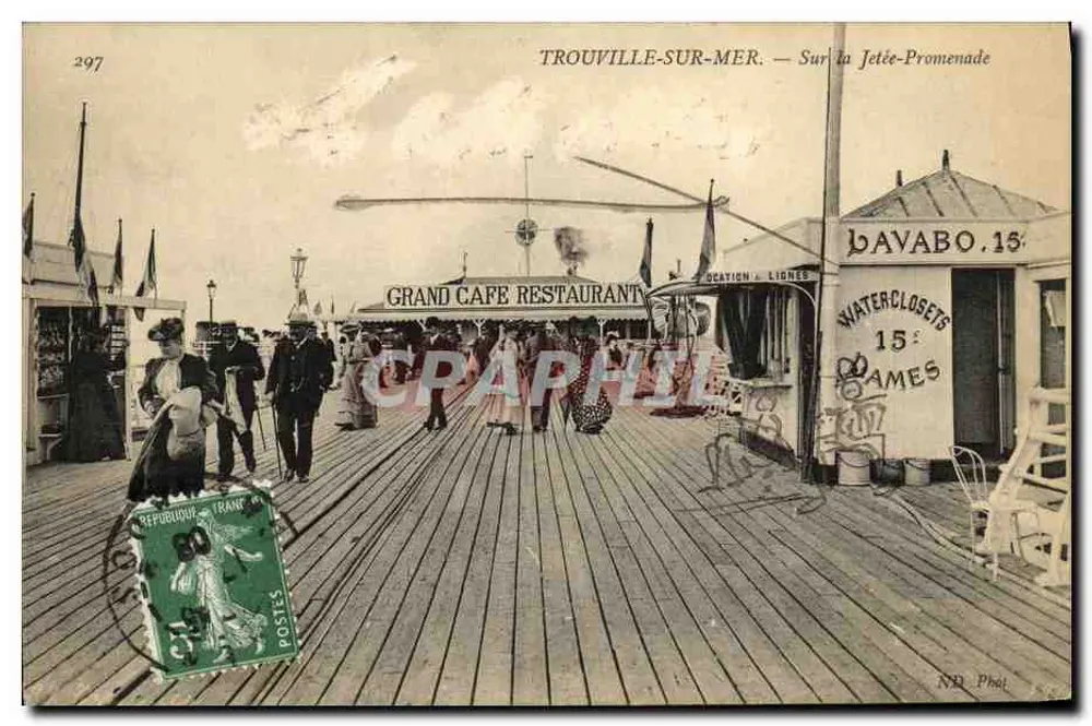 Trouville-sur-Mer — Auf der Mole-Promenade — ND Fot. n°297 - Vorderseite