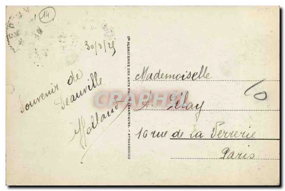 Trouville - Fischerboote, die zu den Molen zurückkehren — Verlag Palasocienne des Arts Photographiques - Rückseite
