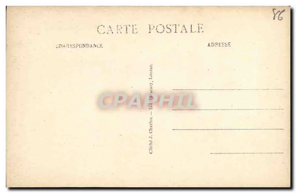 Lussac-les-Châteaux (Vienne) — Das Hermitage, aus dem 3. und 4. Jahrhundert (Westansicht) - Rückseite