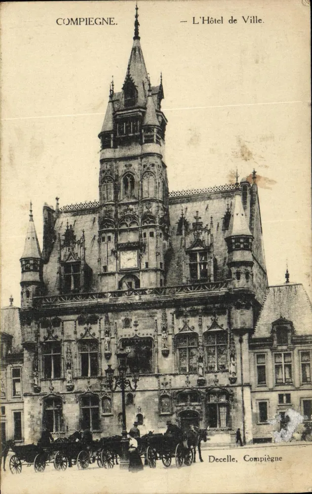 Compiègne — Widok na Ratusz — Decelle, Compiègne - Awers