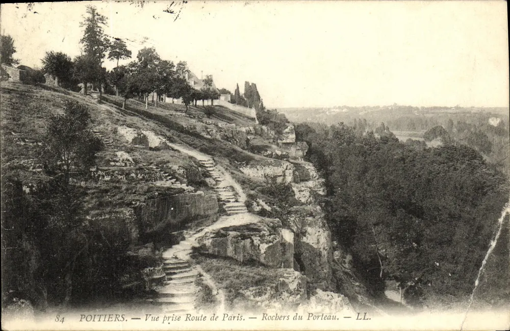 Poitiers — Aussicht von der Route von Paris — Rochers du Porteau — LL. - Vorderseite