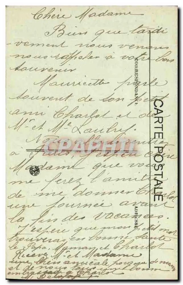 Poitiers — A Prefeitura — B.D. 12 - Verso