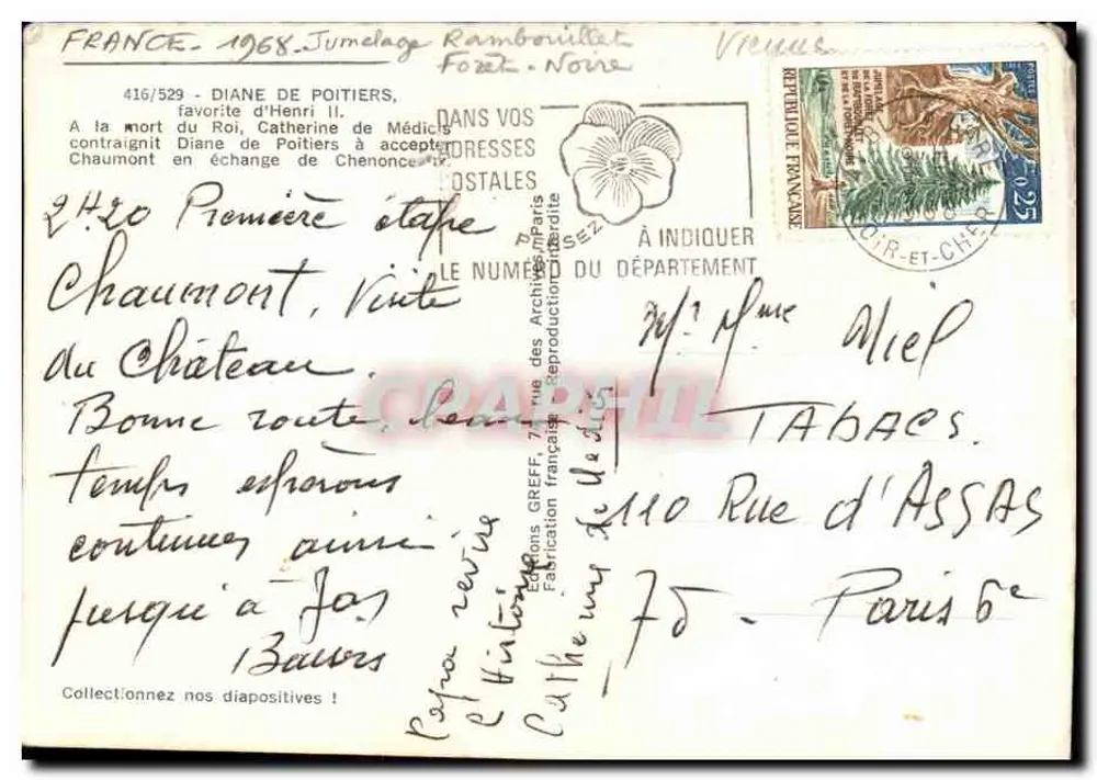Diane de Poitiers — Favoritin von Henri II — Éditions GREF - Rückseite