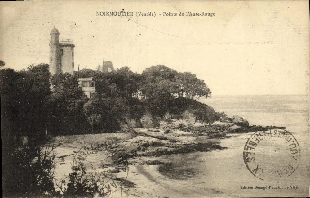 Noirmoutier (Vendée) - Ponta da Anse-Rouge — Edição Beauugé-Poudin, Le Vieil - Frente