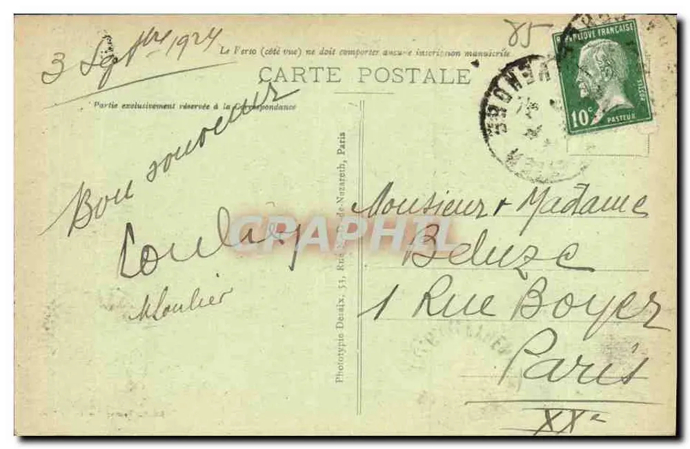 Noirmoutier (Vendée) - Ponta da Anse-Rouge — Edição Beauugé-Poudin, Le Vieil - Verso
