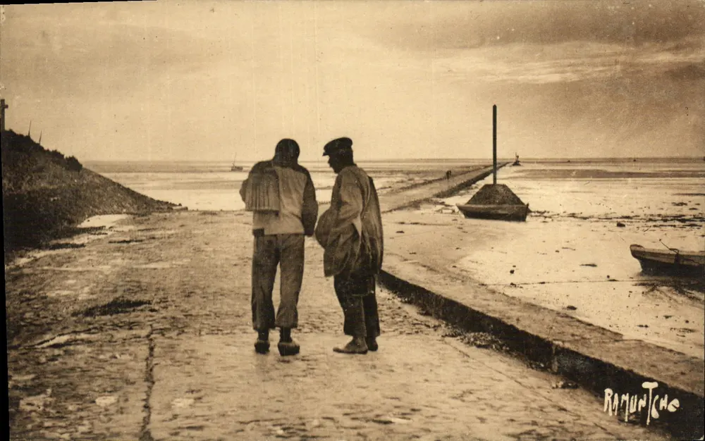 Insel Noirmoutier — Die Gois-Passage in Richtung Beauvoir-sur-Mer — Éditions Artistiques Raymond Bergevin - Vorderseite