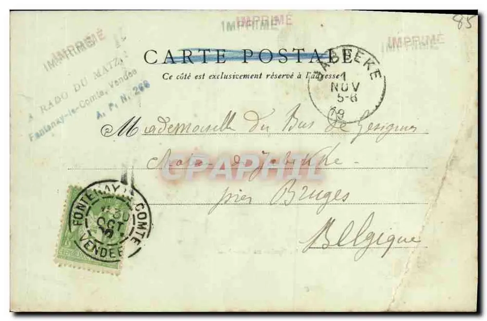 Fontenay-le-Comte — La Vendée am Pont-Neuf — Fotograf L. Amioud, Roche & Yon, n° 266 - Rückseite