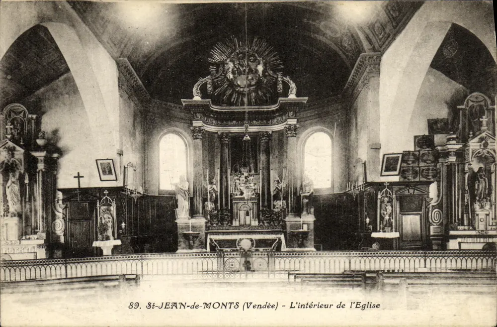 St-JEAN-de-MONTS (Vendée) — Innenansicht der Kirche — J. NOZARS, Nantes, Nr. 89 - Vorderseite