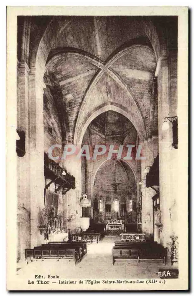 Le Thor — Innenansicht der Kirche Sainte-Marie-au-Lac (12. Jahrhundert) — Edit. Bonin - Vorderseite
