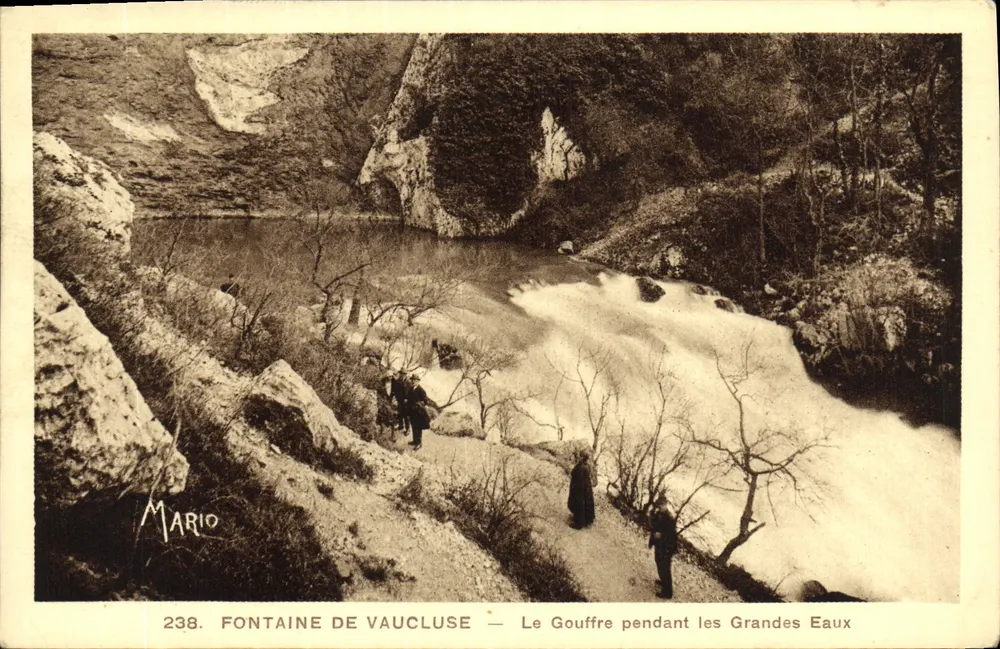 Fontaine de Vaucluse — Der Schlund während der Hochwasser — Mario, n°238 - Vorderseite