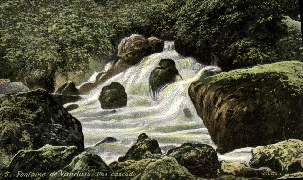 Fontaine de Vaucluse — Uma cascata — L.V. & Cie - Frente