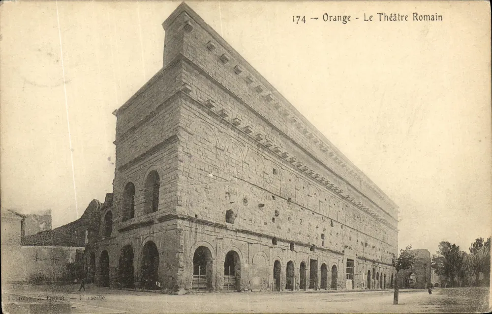 Orange - O Teatro Romano — editor J. Joseph, Paris — número de série 174 - Frente