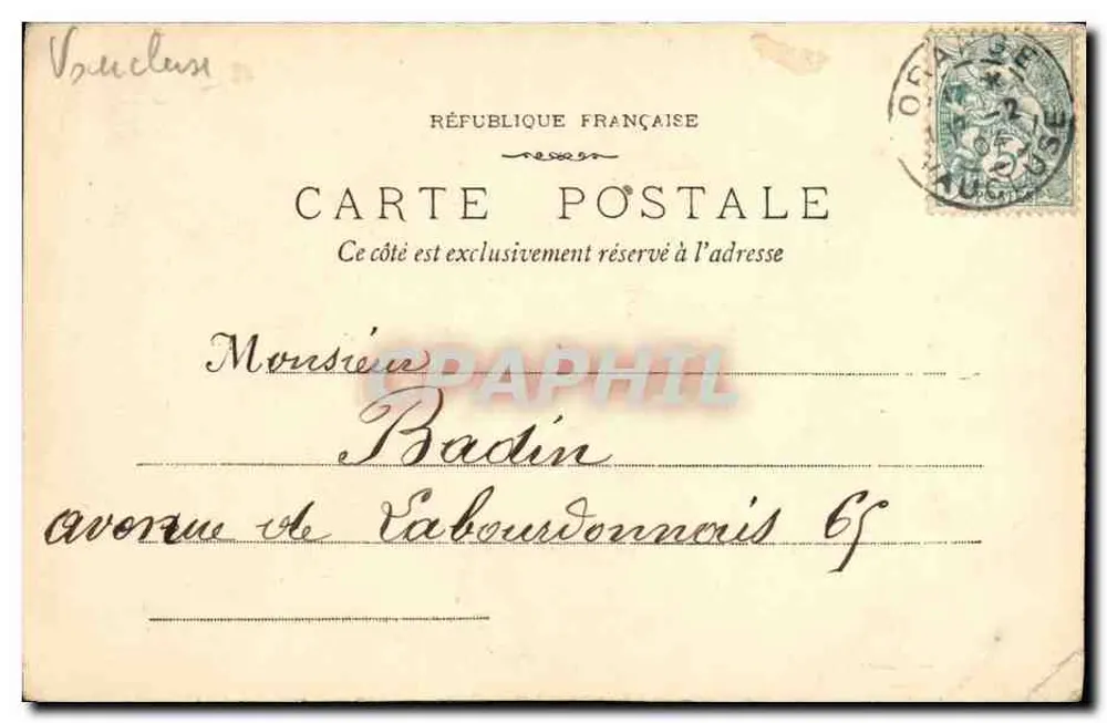Orange - O Teatro Romano — editor J. Joseph, Paris — número de série 174 - Verso