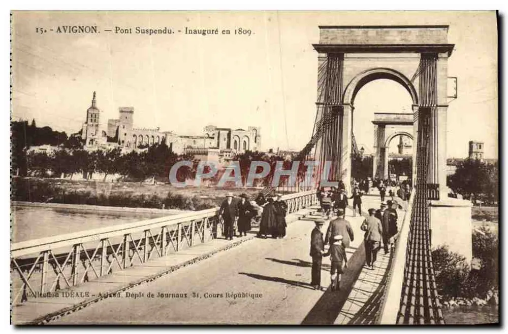 Aviñón — Puente Colgante — Inaugurado en 1809 - Anverso