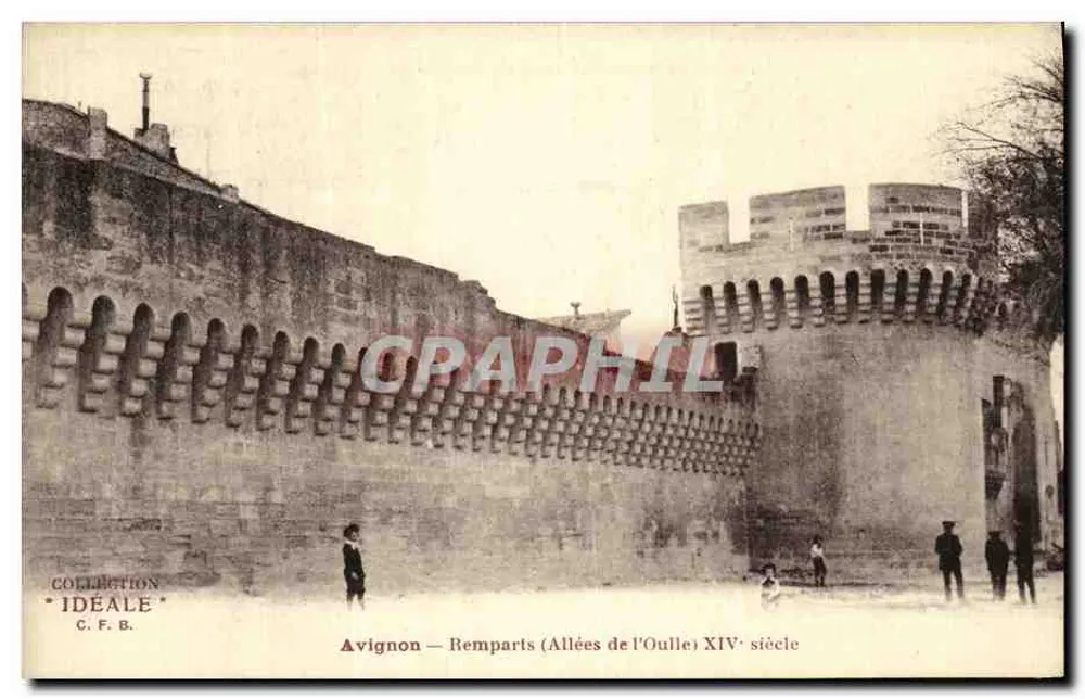 Avignon — Mauern (Allées de l'Oulle) 14. Jahrhundert — Sammlung *IDÉALE* C.F.B. - Vorderseite