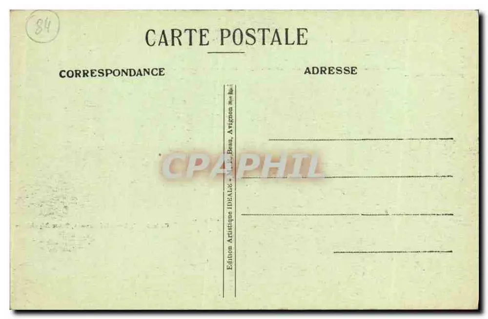Avignon — O Ponte St-Bénézet — Edição Artística IDEALE - Verso