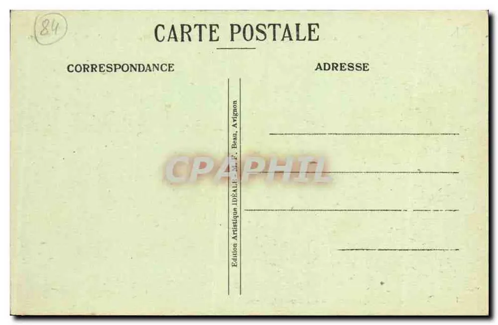 Avignon — Panoramablick auf den Palast der Päpste und die Kathedrale N.-D. des Doms — Edition M.F.B. Sammlung J. Arlaud - Rückseite