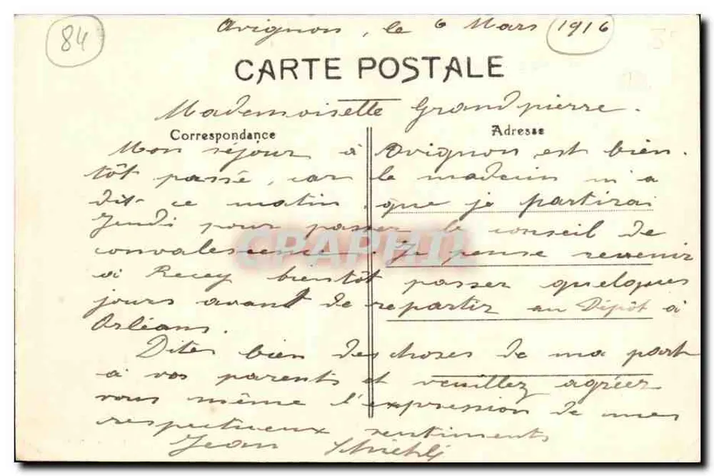 Avignon — Palácio dos Papas — Edição P. D. - Verso