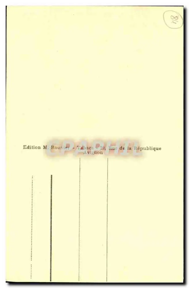 Avignon — Visão geral e o Ponte suspenso — Edição M. Rouvier - Verso