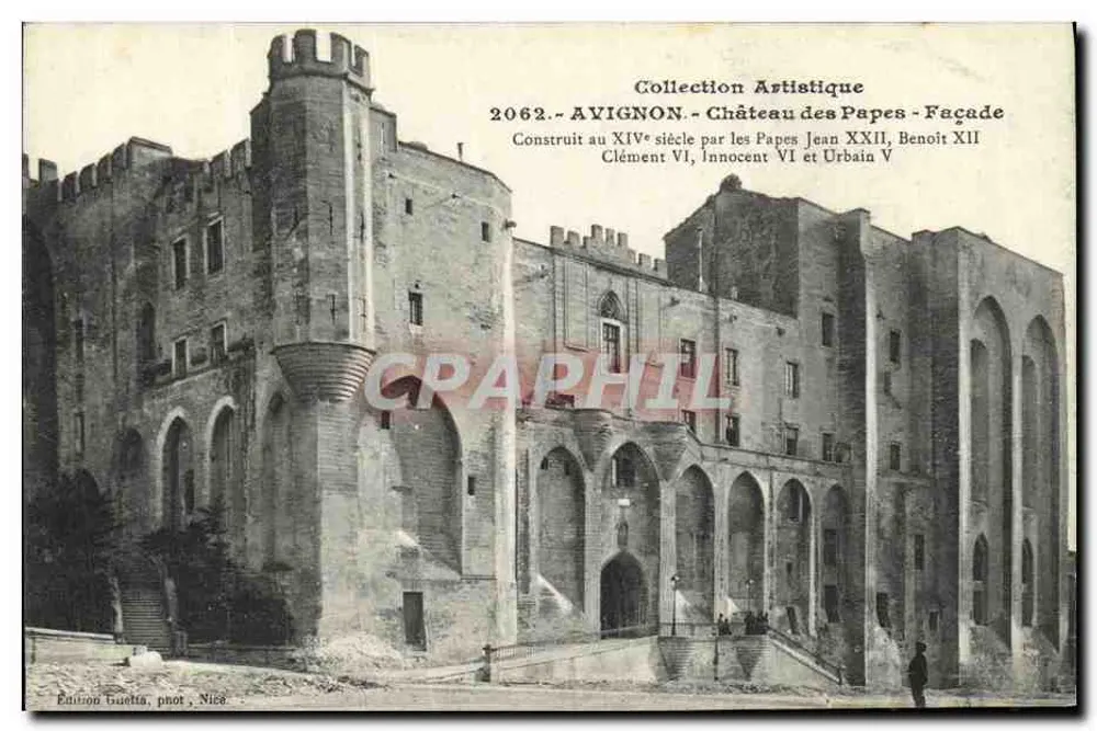 Avignon - Castelo dos Papas - Fachada — Coleção Artística 2062 — Edição Giletta, Nice - Frente