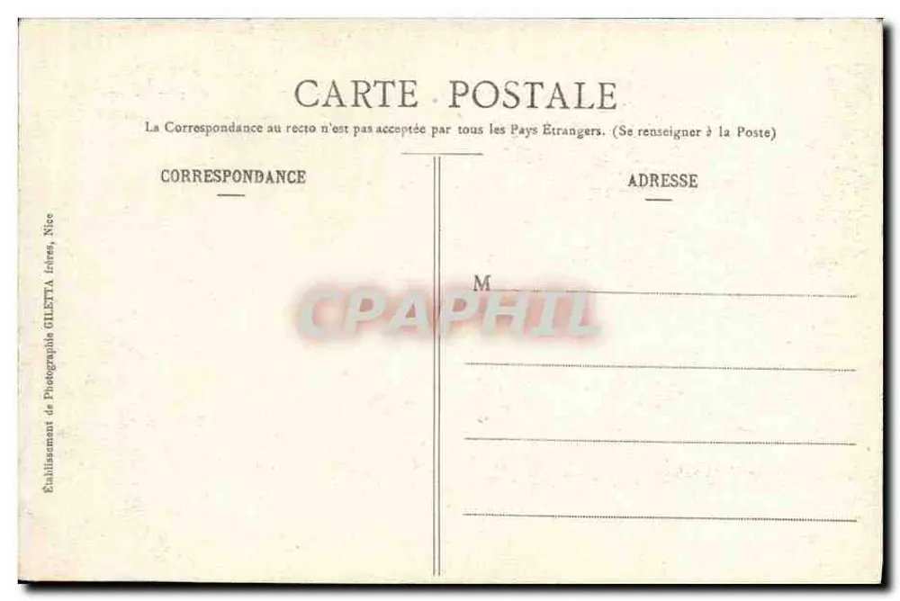 Avignon - Castelo dos Papas - Fachada — Coleção Artística 2062 — Edição Giletta, Nice - Verso