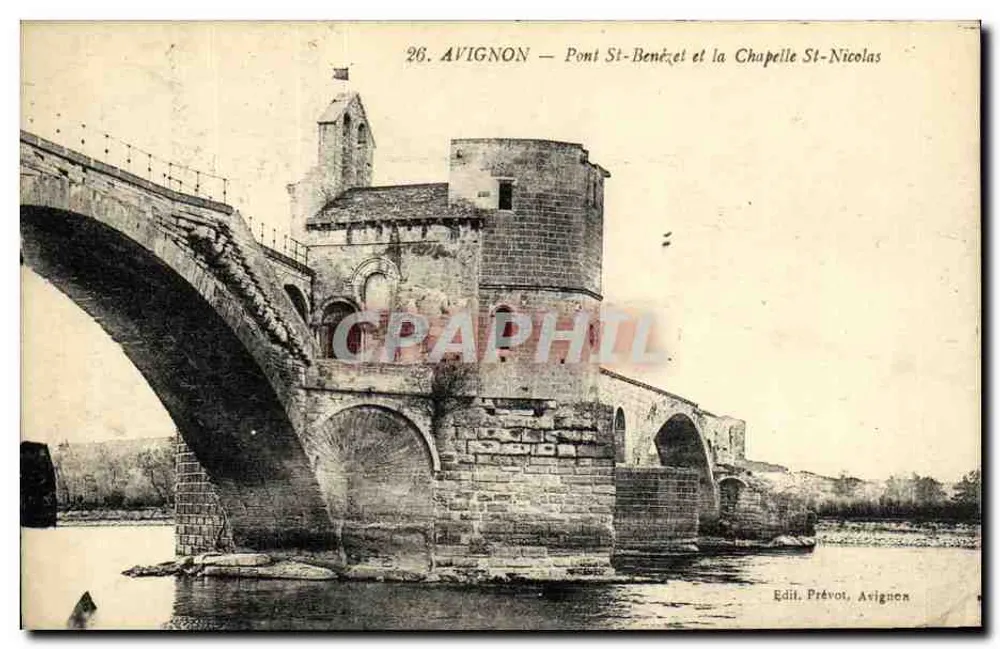 Avignon — Pont Saint-Bénézet und Chapelle Saint-Nicolas — Édit. Prévot, Avignon - Vorderseite