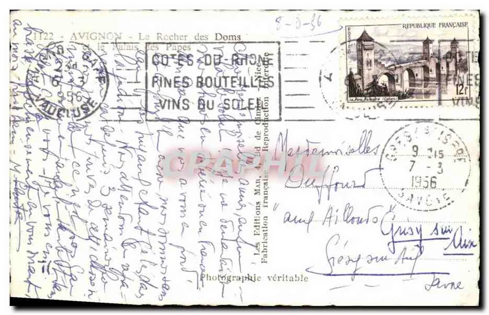 Avignon — Das Papstpalast — Les Éditions Françaises - Rückseite